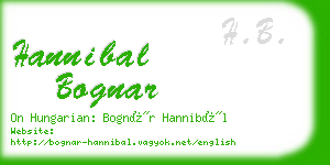 hannibal bognar business card